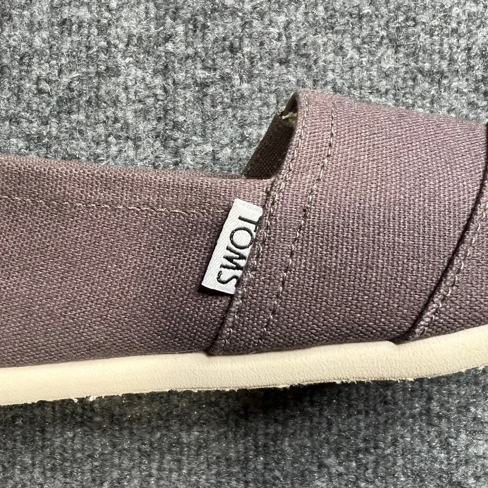 NIB TOMS Classic Alpargata Size 5 Ash‎ Canvas Grey Slip On Flats Shoes 001001B07